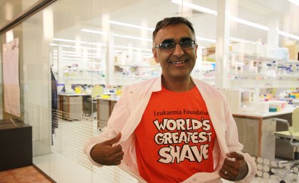 Professor Maher Gandhi will go bald for the World's Greatest Shave. Professor Maher Gandhi will go bald for the World's Greatest Shave.